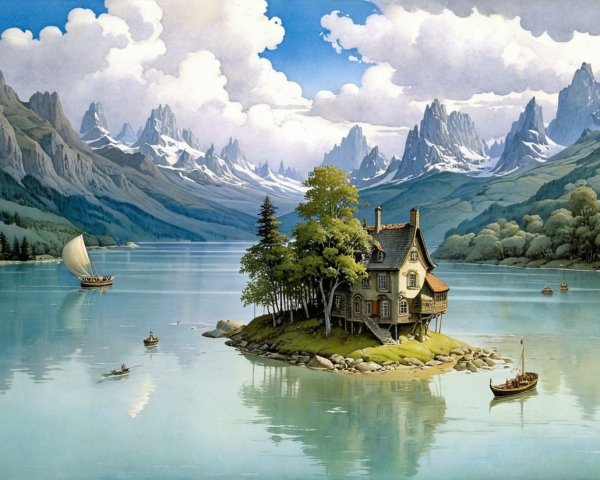 Charming Island House Surrounded by Turquoise Waters