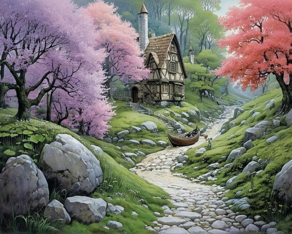 Charming Cottage in a Serene Landscape with Waterway