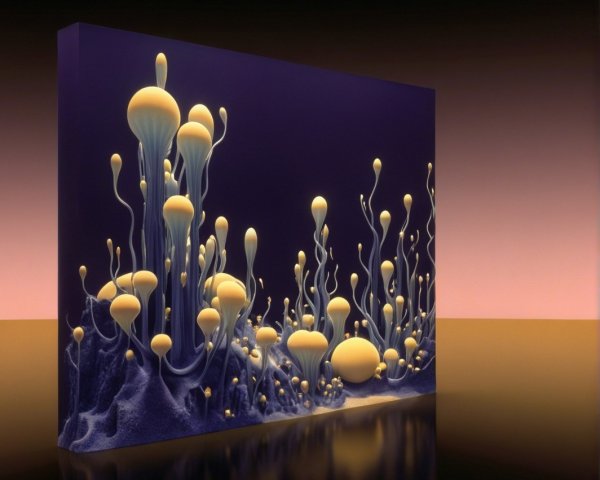 Abstract Underwater Scene with Ethereal Forms