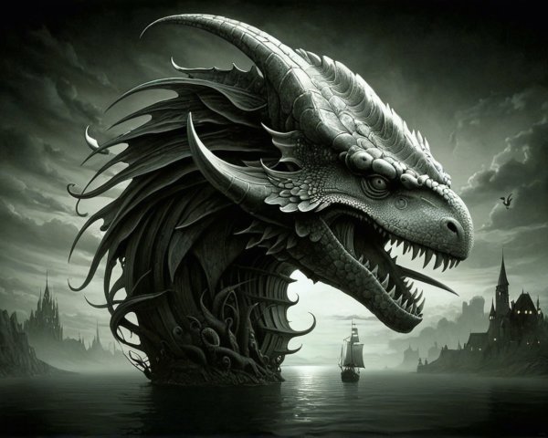 Monochromatic Dragon Emerges from Dark Waters