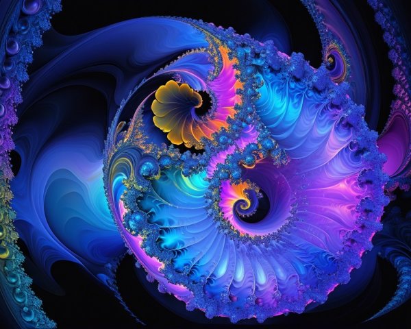 Vibrant Abstract Spiral Pattern in Rich Colors