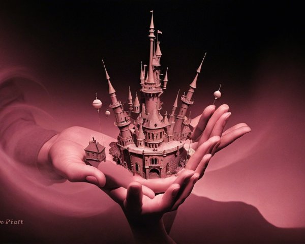 Intricately Designed Castle in Delicate Hands