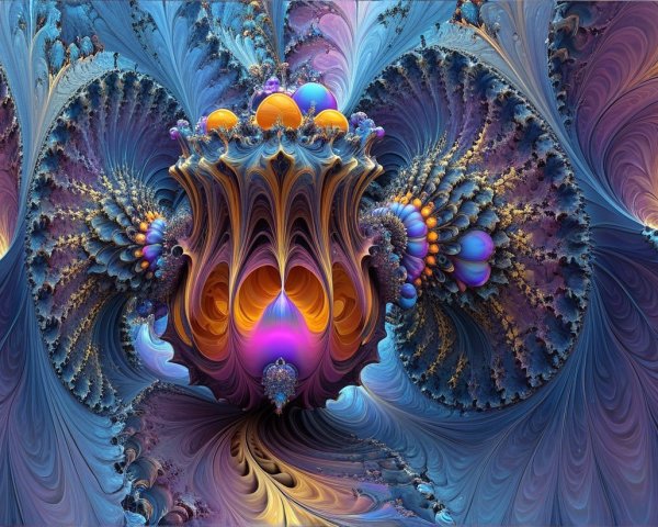 Fractal Art with Intricate Patterns and Dreamlike Colors