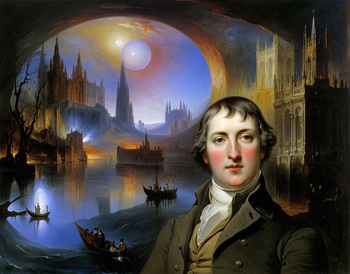 18th-Century Portrait in a Fantastical Landscape