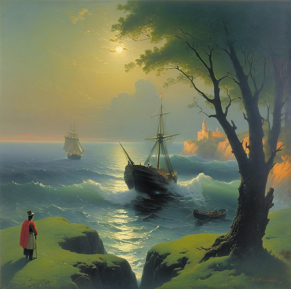 Tranquil Coastal Landscape at Dusk with Lighthouse