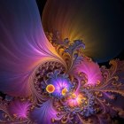 Cat Among Vibrant Flowers in Dreamlike Landscape