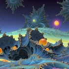 Winter Village Under Starlit Sky with Snowy Landscape