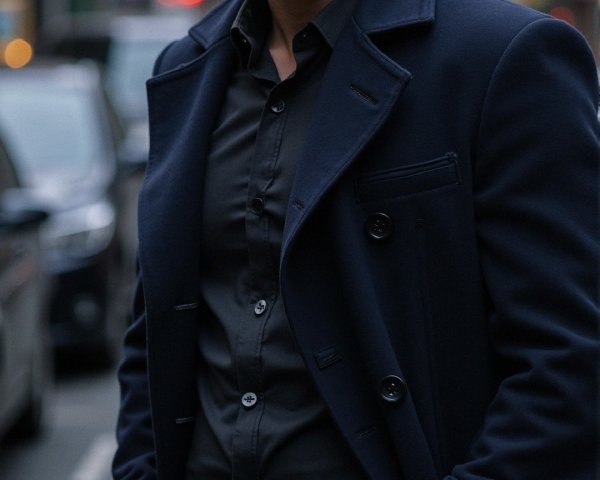 Stylish Man in Tailored Coat on Urban Street