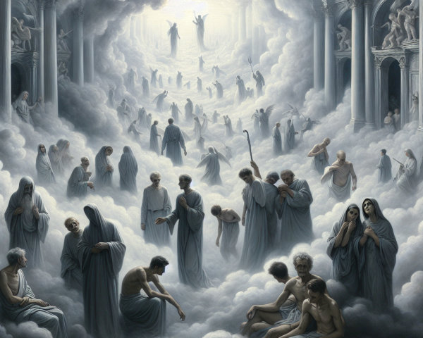 Celestial Scene with Figures and Classical Elements