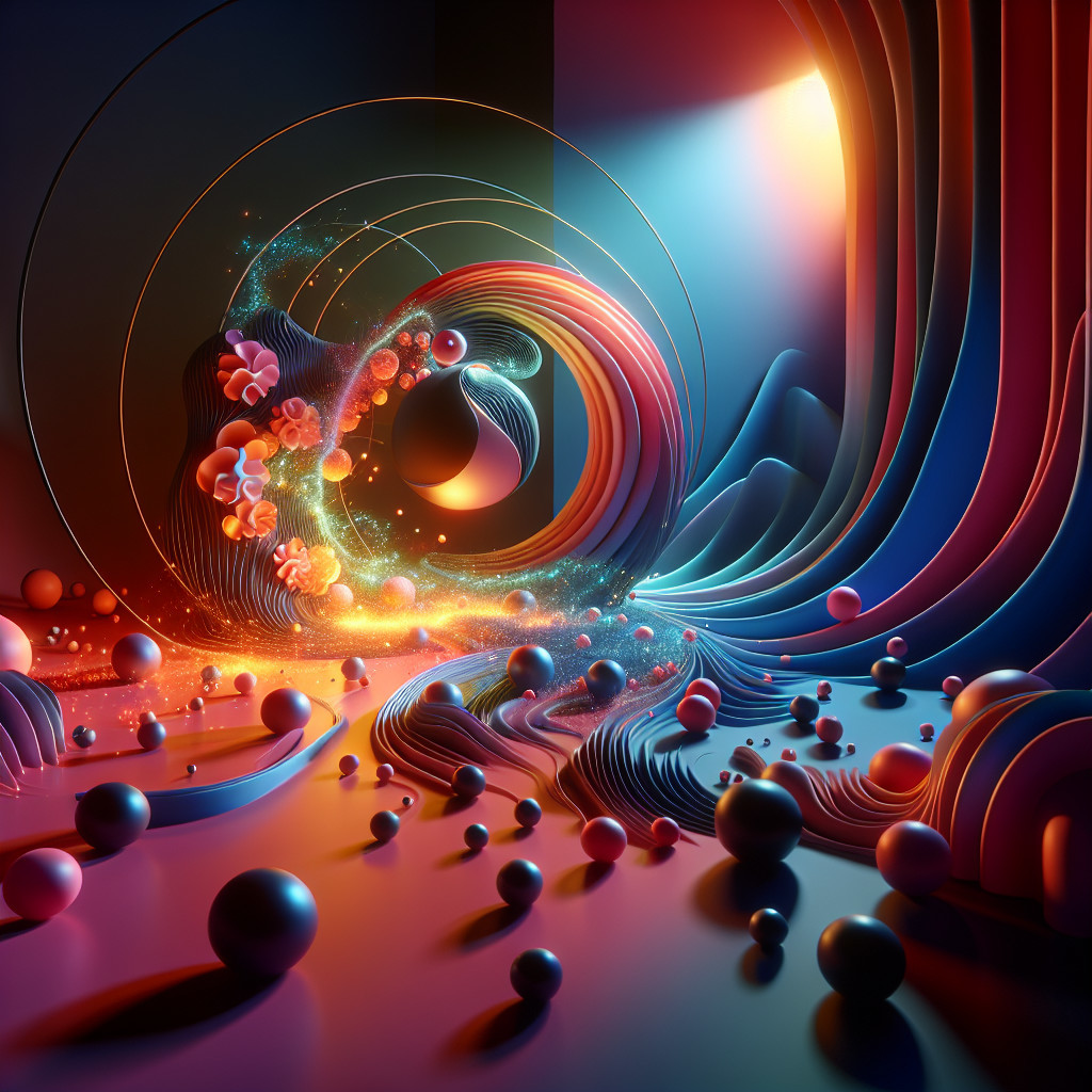 Vibrant Abstract Landscape with Colorful Gradients