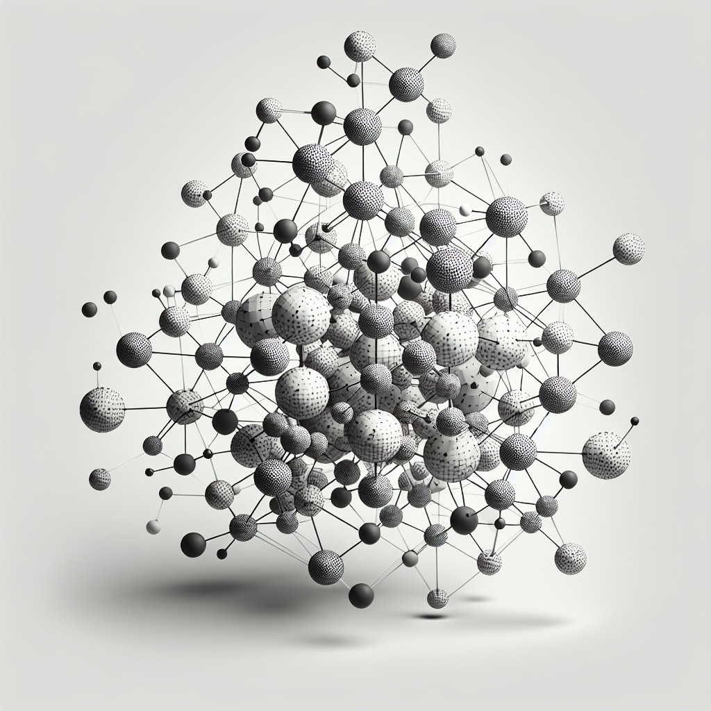 Intricate 3D Structure of Interconnected Spheres and Nodes