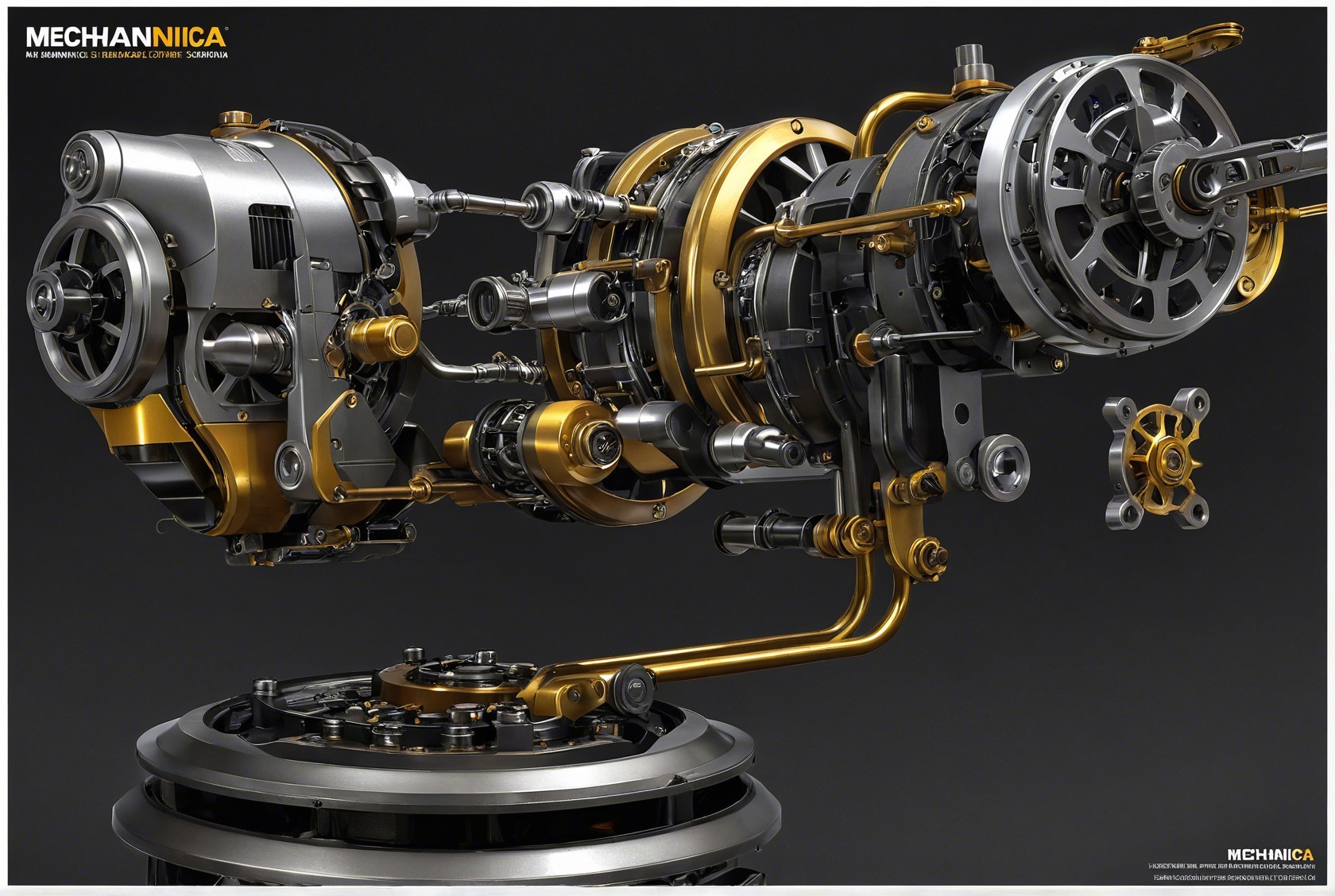 Futuristic Mechanical Engine with Intricate Design