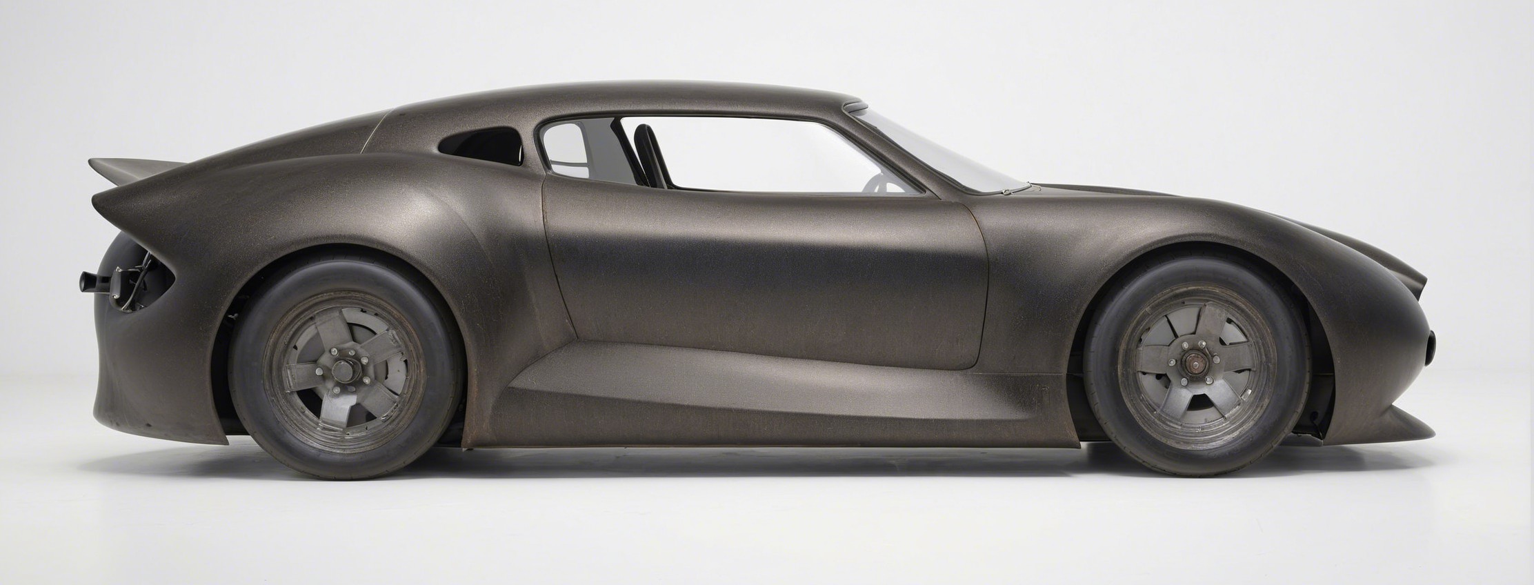 Futuristic Sports Car with Matte Dark Gray Finish
