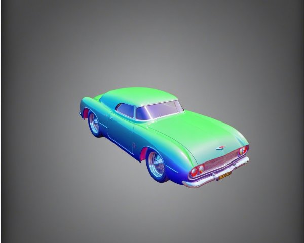 Retro Coupe with Two-Tone Green and Blue Finish