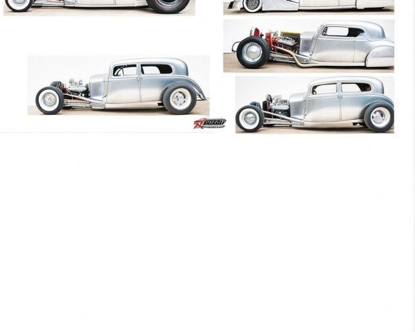 Vintage Custom Car with Sleek Silver Body Design