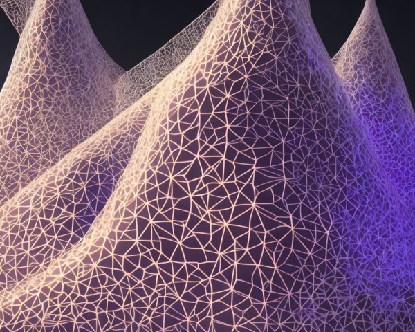 Abstract Geometric Mountain Structures with Light Play