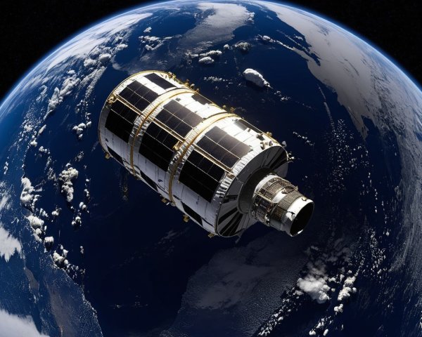 Spacecraft in Low Earth Orbit with Solar Panels