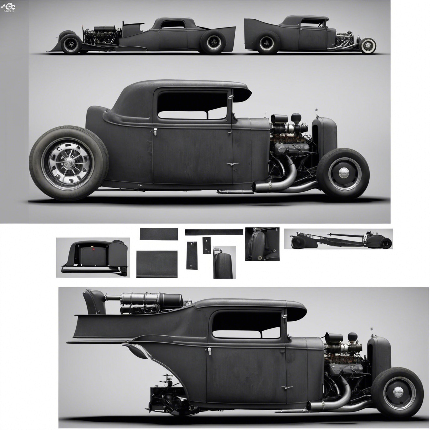Custom Hot Rod with Minimalist Design and Matte Finish