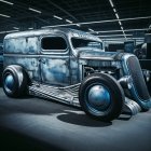 Vintage Blue Truck with Rustic Charm and Retro Vibe