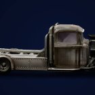 Vintage Rust-Covered Pickup Truck with Retro Design