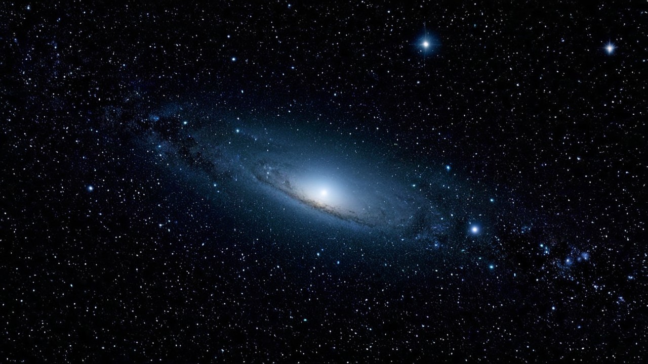 Spiral Galaxy with Bright Core and Swirling Arms