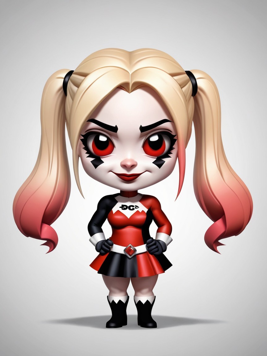 Chibi Character Inspired by Classic Comic Book Villain