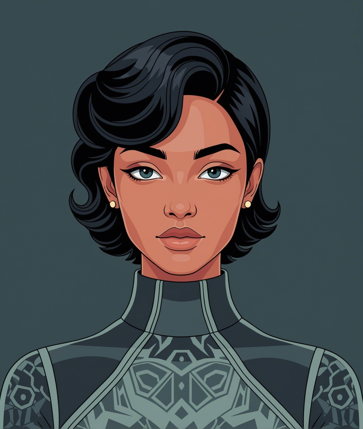 Portrait of a Confident Young Woman in Stylish Attire