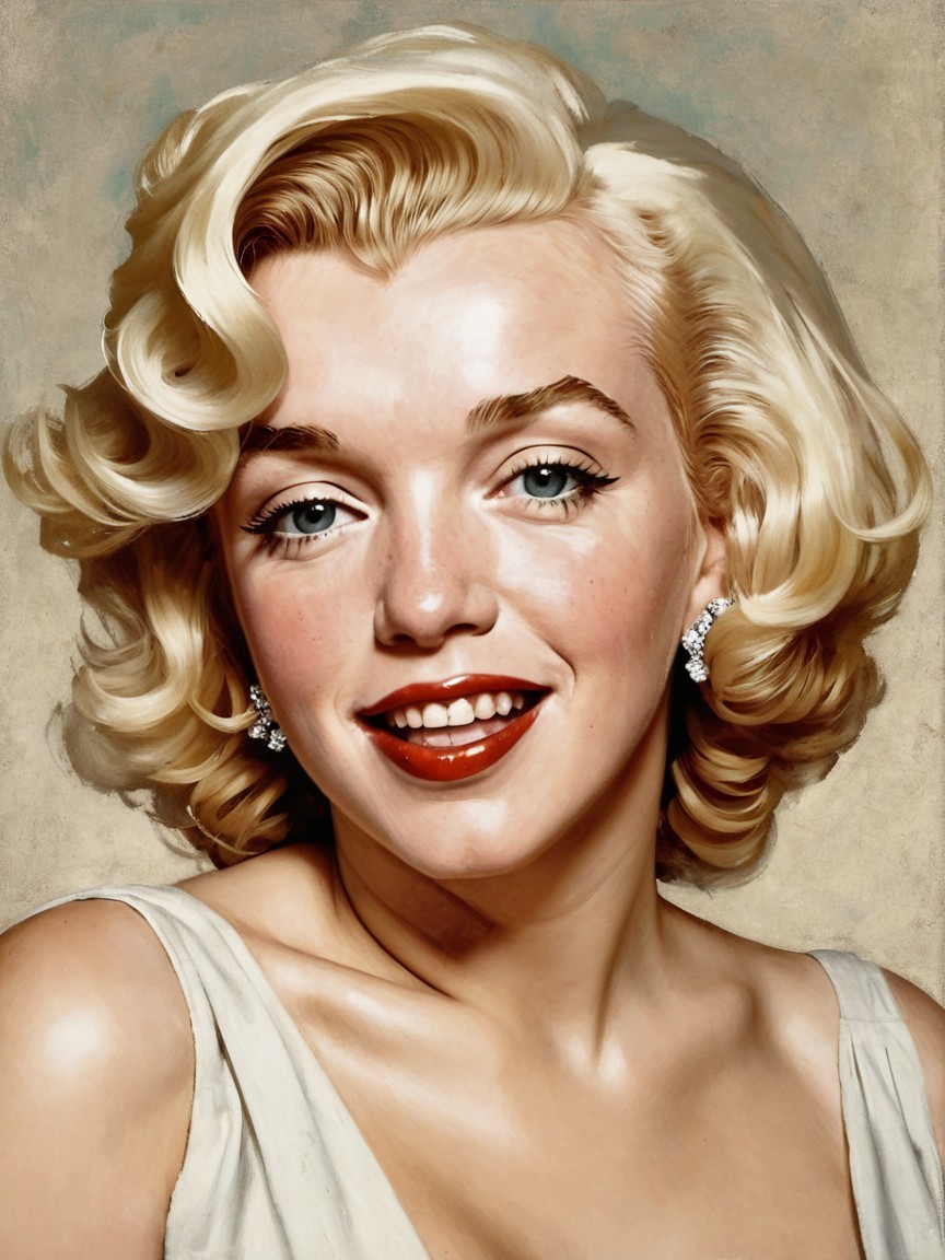 Glamorous Portrait of a Woman with Platinum Curls