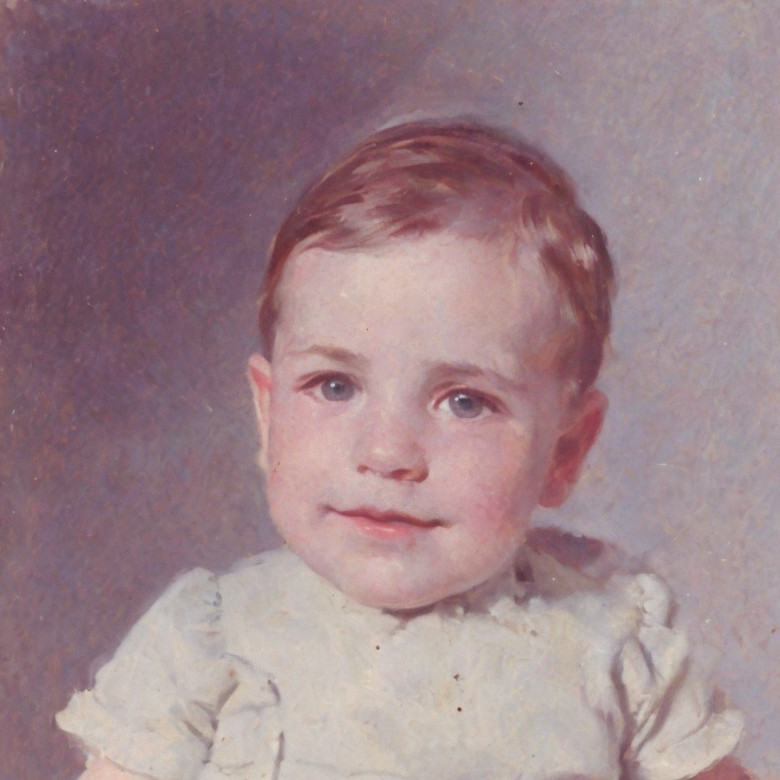 Charming Portrait of a Young Child with Bright Eyes