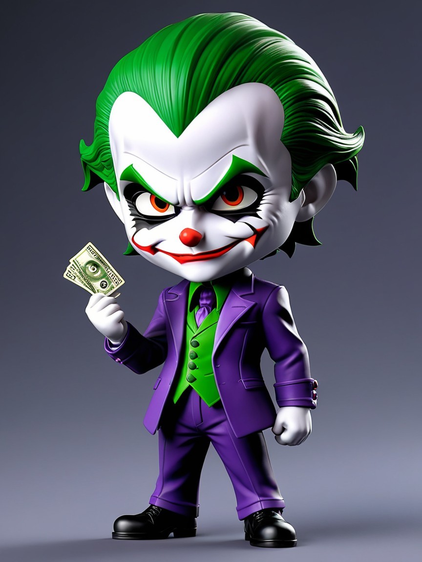 Colorful Villain Figure with Comic Book Inspiration