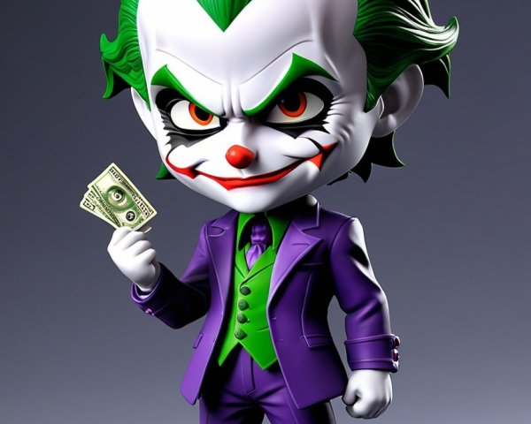 Colorful Villain Figure with Comic Book Inspiration