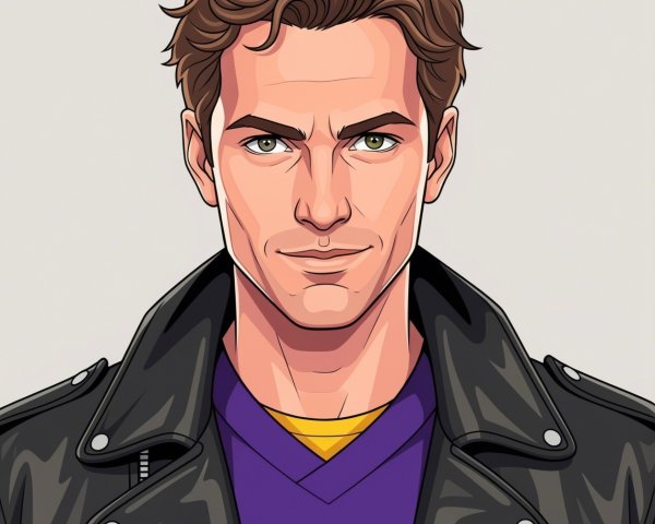 Stylized Portrait of a Confident Young Man in Jacket