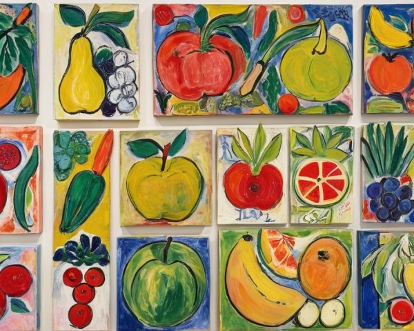 Vibrant Abstract Paintings of Fruits and Vegetables