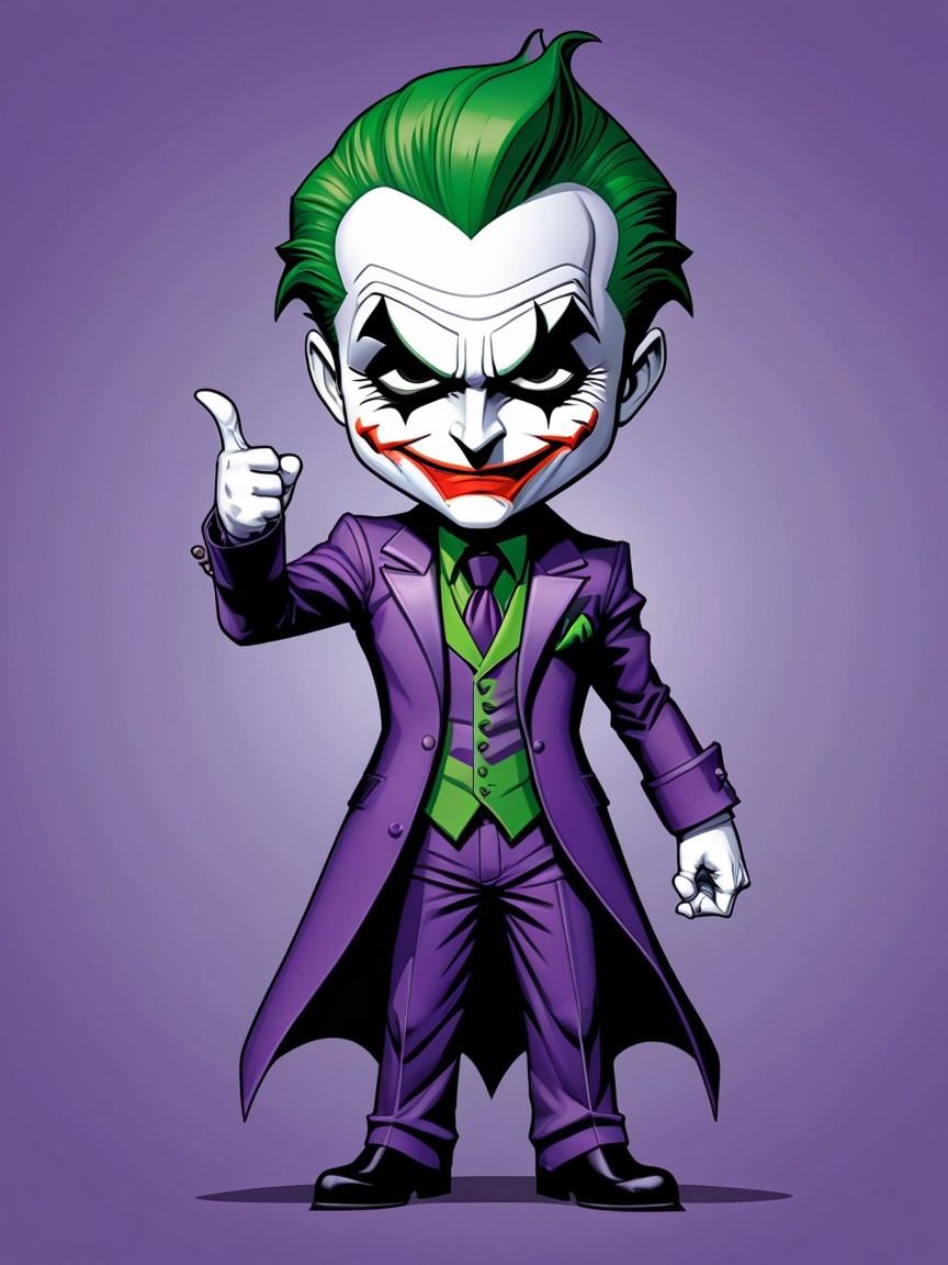 Cartoonish portrayal of a classic villain character