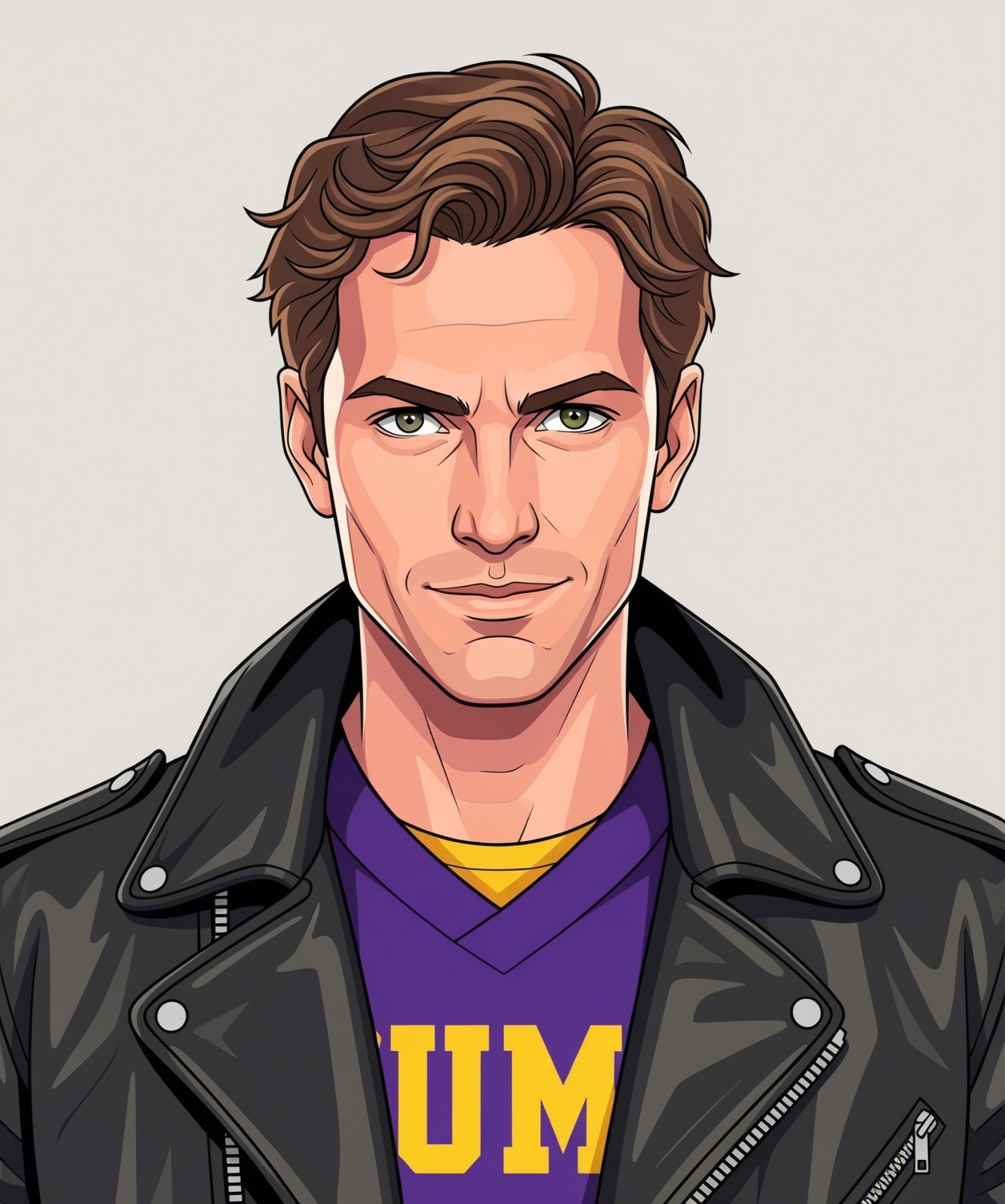 Stylized Portrait of a Confident Young Man in Jacket