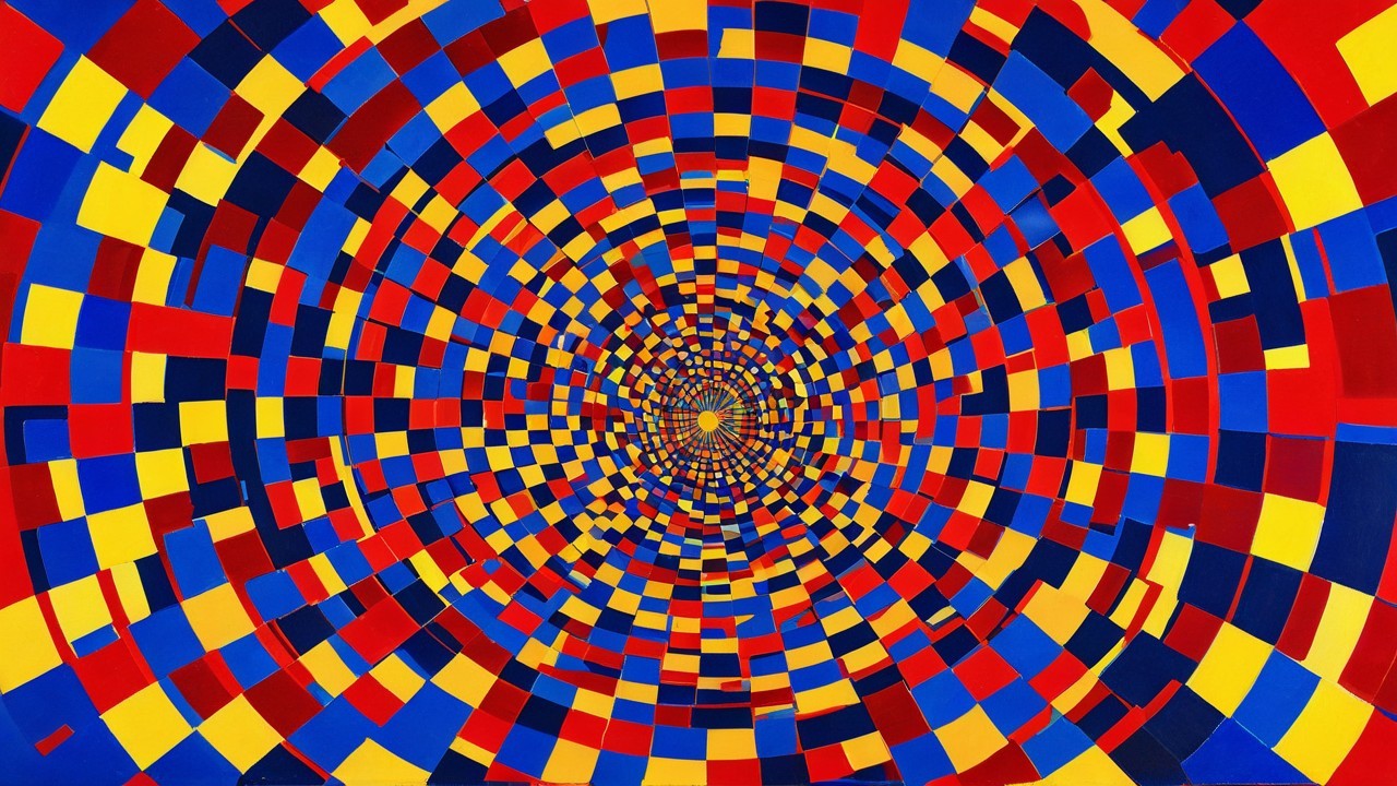 Vibrant Concentric Tunnel Optical Illusion Design