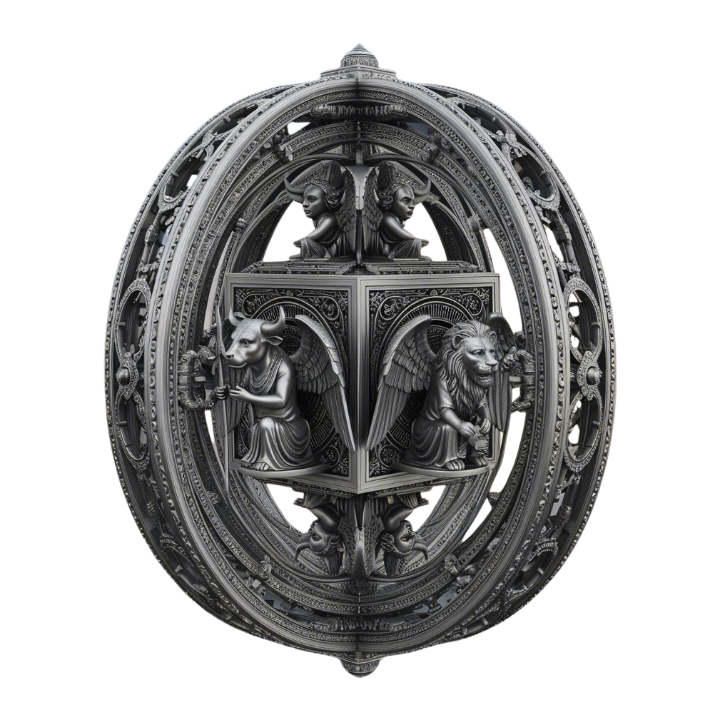 Ornate spherical structure with Gothic and Renaissance design