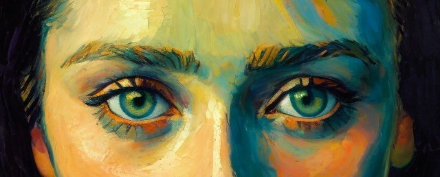 Close-Up Portrait Highlighting Striking Green Eyes