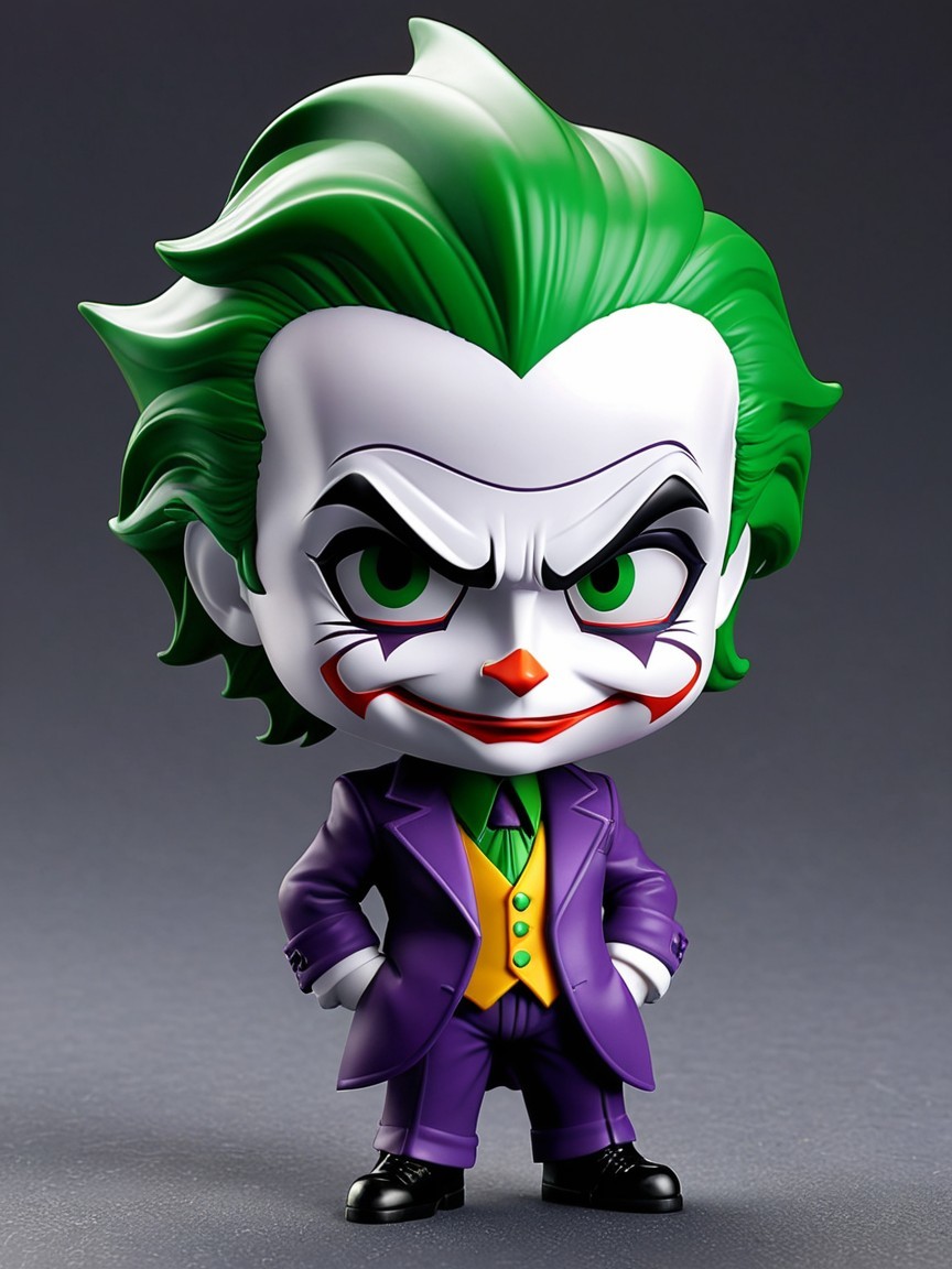 Vibrant Chibi Figure of a Classic Comic Villain
