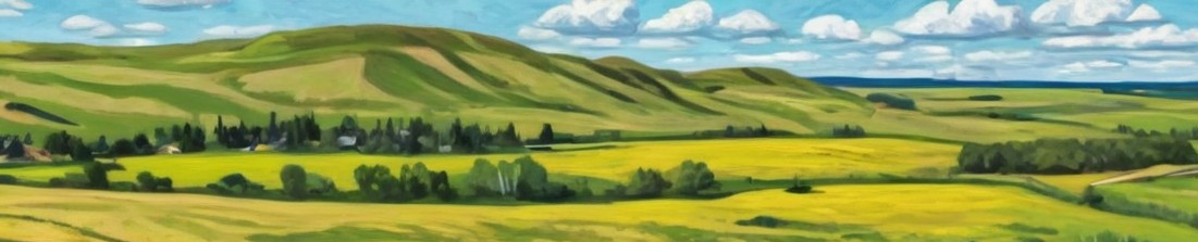 Vibrant Landscape with Rolling Hills and Wildflowers