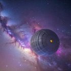 3D Spherical Object with Textured Dark Surface