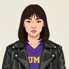 Stylized Illustration of a Confident Young Woman
