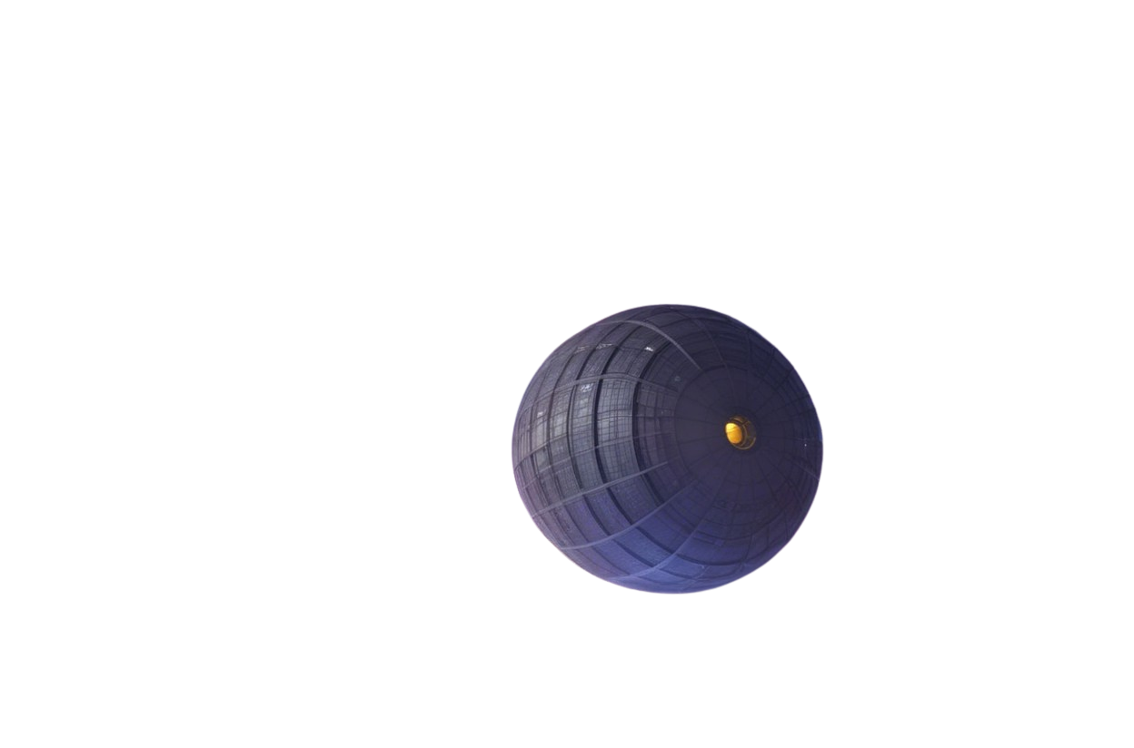 3D Spherical Object with Textured Dark Surface