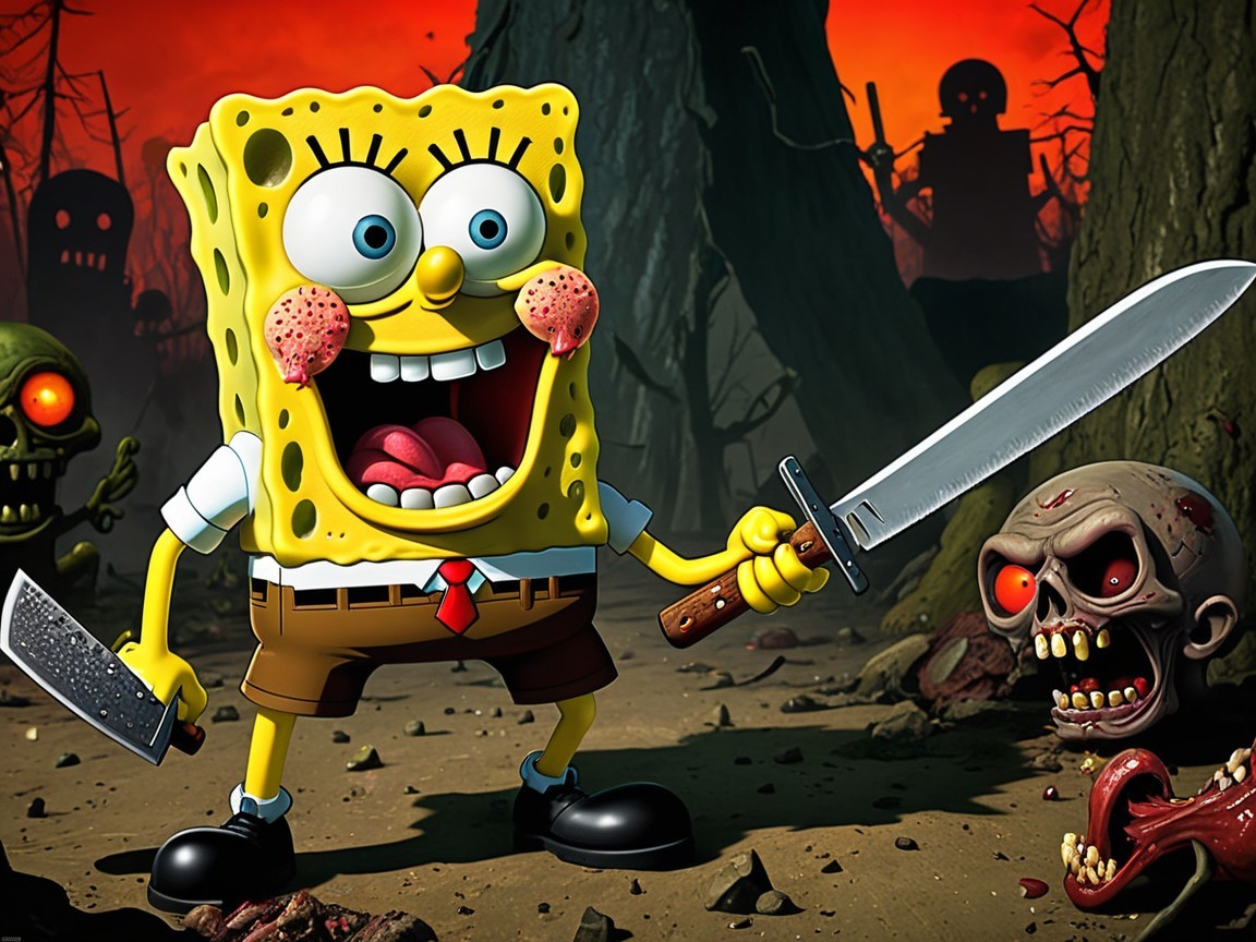 SpongeBob SquarePants in a Surreal Spooky Adventure