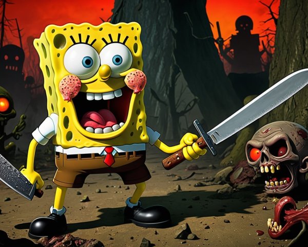 SpongeBob SquarePants in a Surreal Spooky Adventure