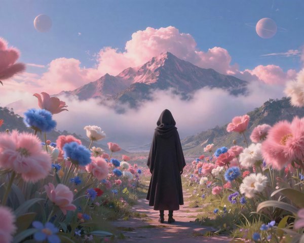 Aerial View of a Pastel Dreamlike Landscape