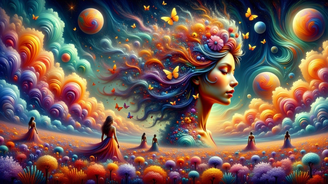 Whimsical Dreamscape of Colorful Beauty