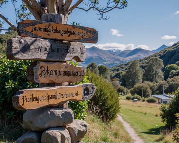 Rustic Signpost in Scenic Grassy Landscape