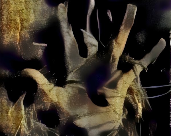 Partially Illuminated Hand Against Dark Background