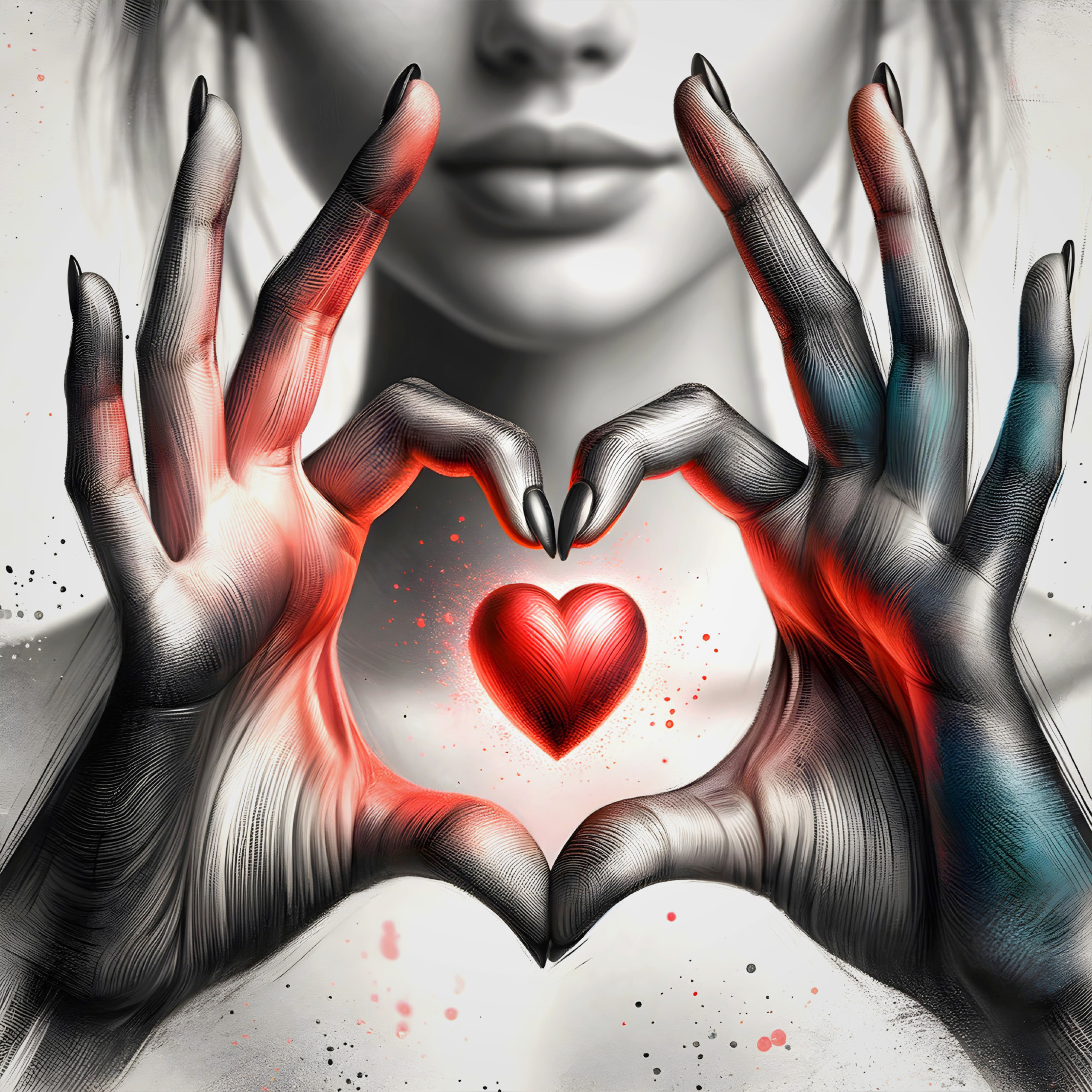 Close-Up of Hands Forming a Heart Shape